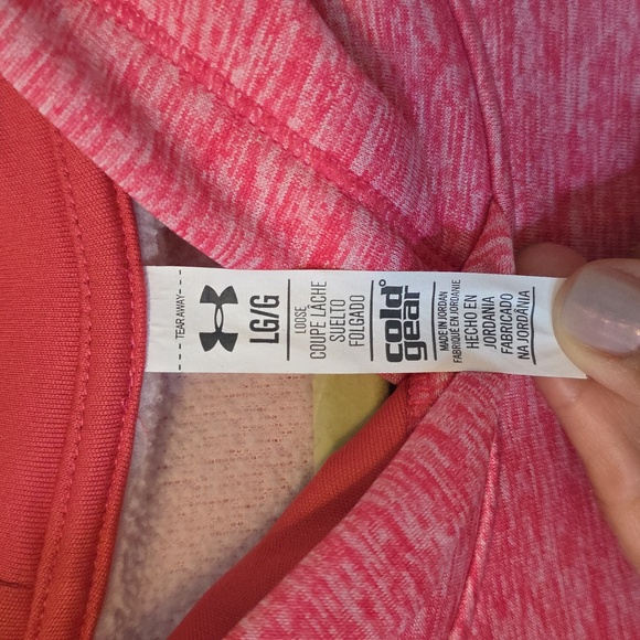 Under Armour Women's Heathered Pink Sweatshirt Size Large Loose Fit - Picture 4 of 5